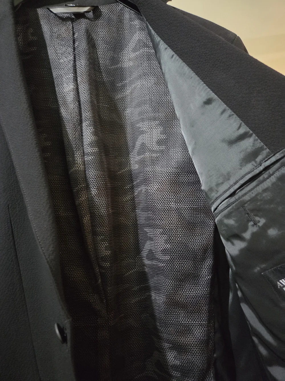 Kenneth Cole Black Slim Fit Suit Jacket Large